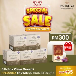 PAKEJ 4 KOTAK FREE 1 SAFFRON ( PROMO  7.7 )